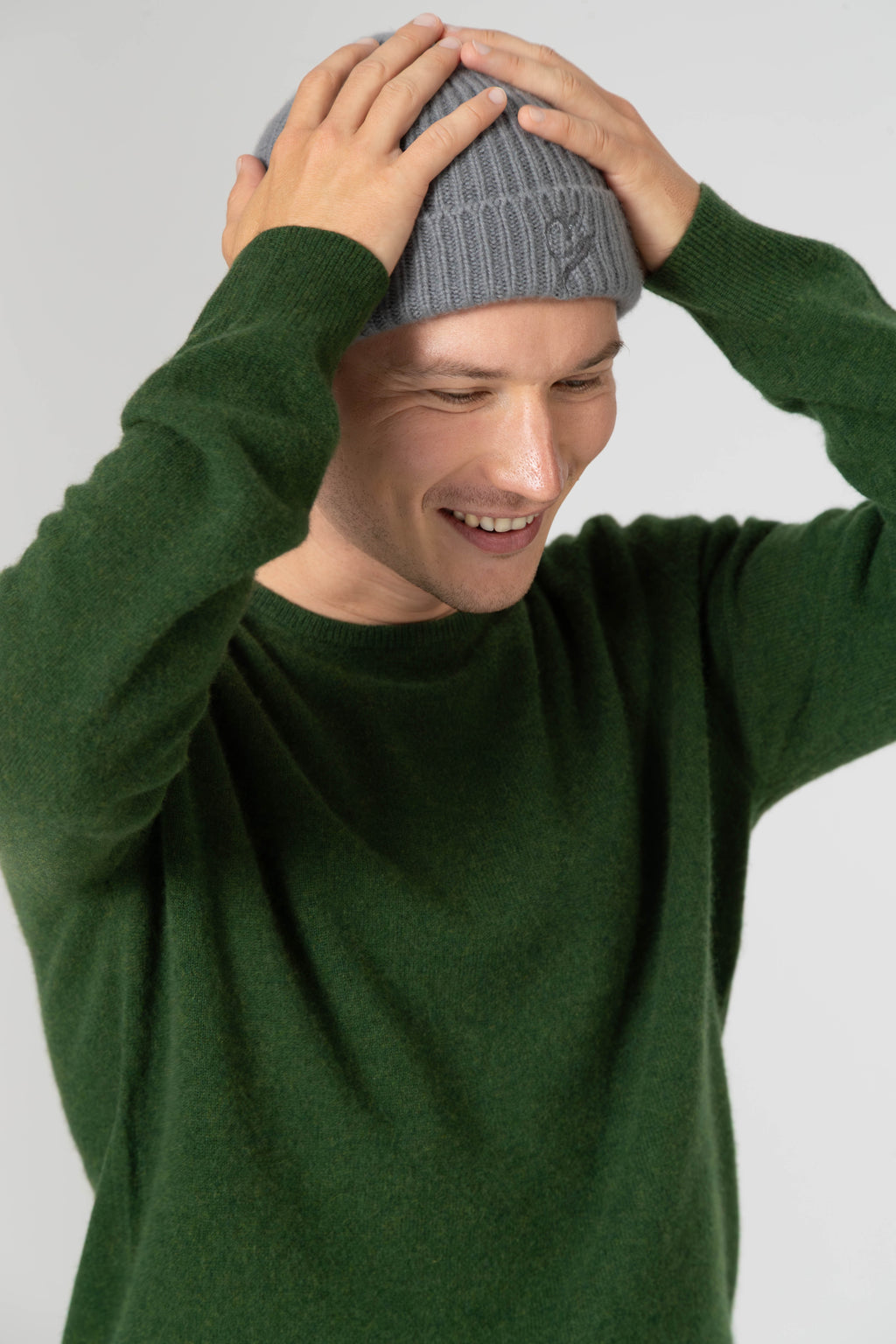 Aurel – Cashmere-Beanie - Grau