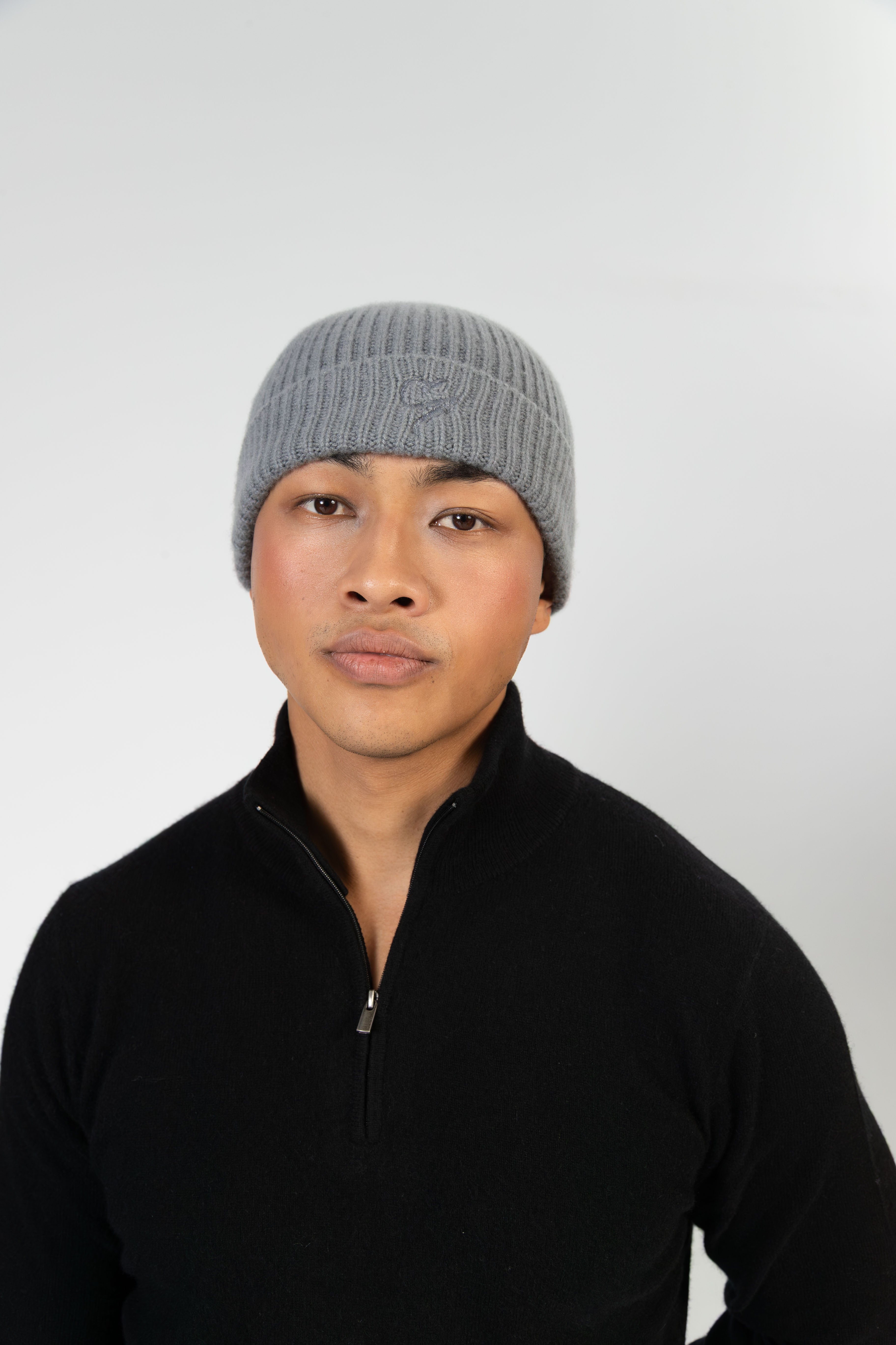 Aurel – Cashmere-Beanie - Grau