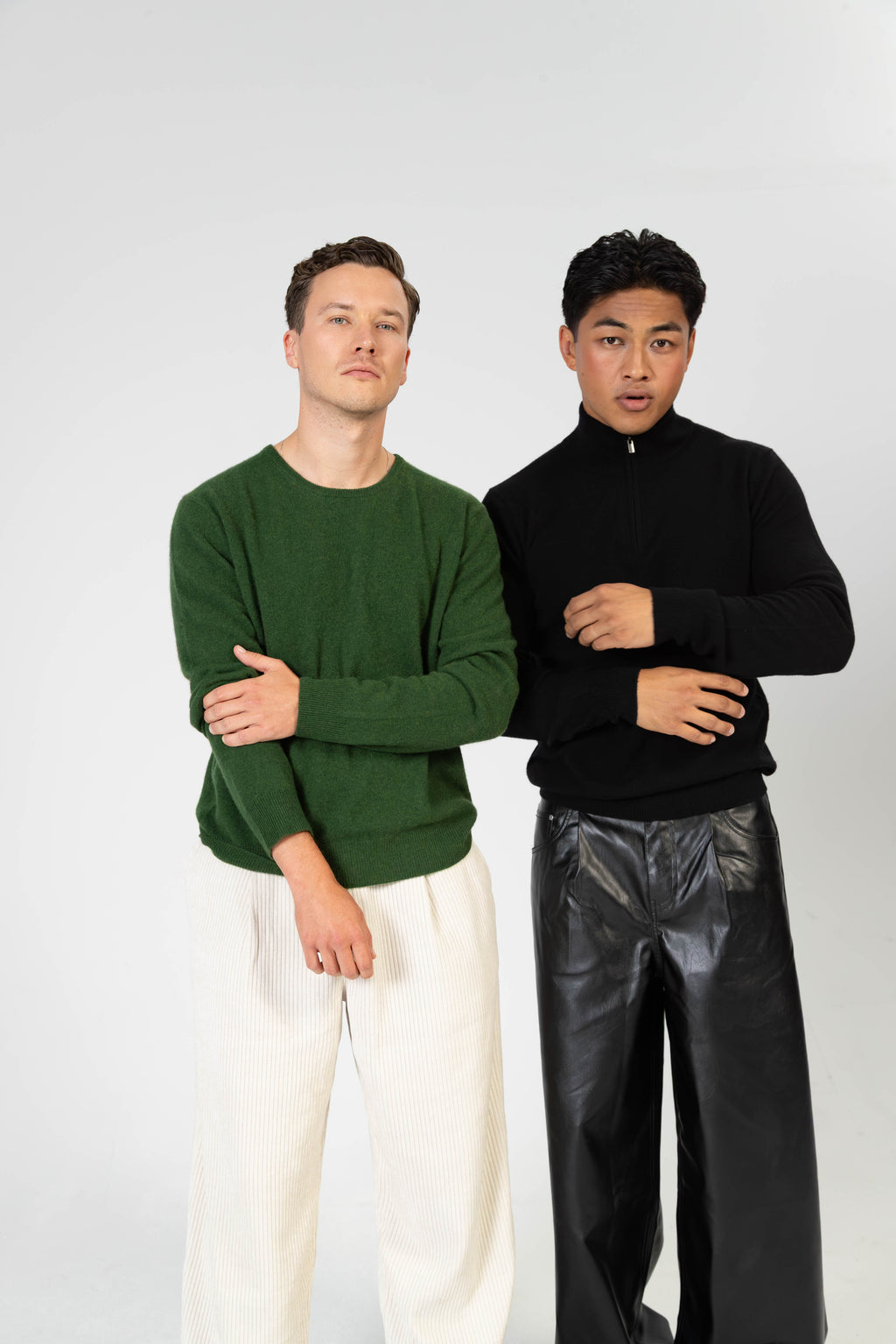 Arnaud – Cashmere Troyer-Pullover mit Zipper – Schwarz