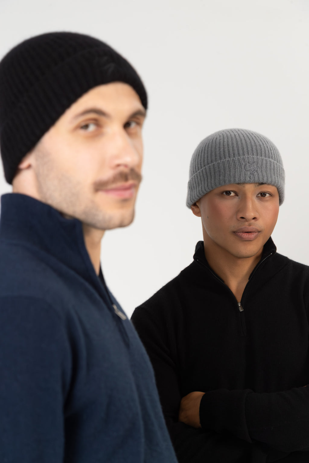 Aurel – Cashmere-Beanie - Schwarz