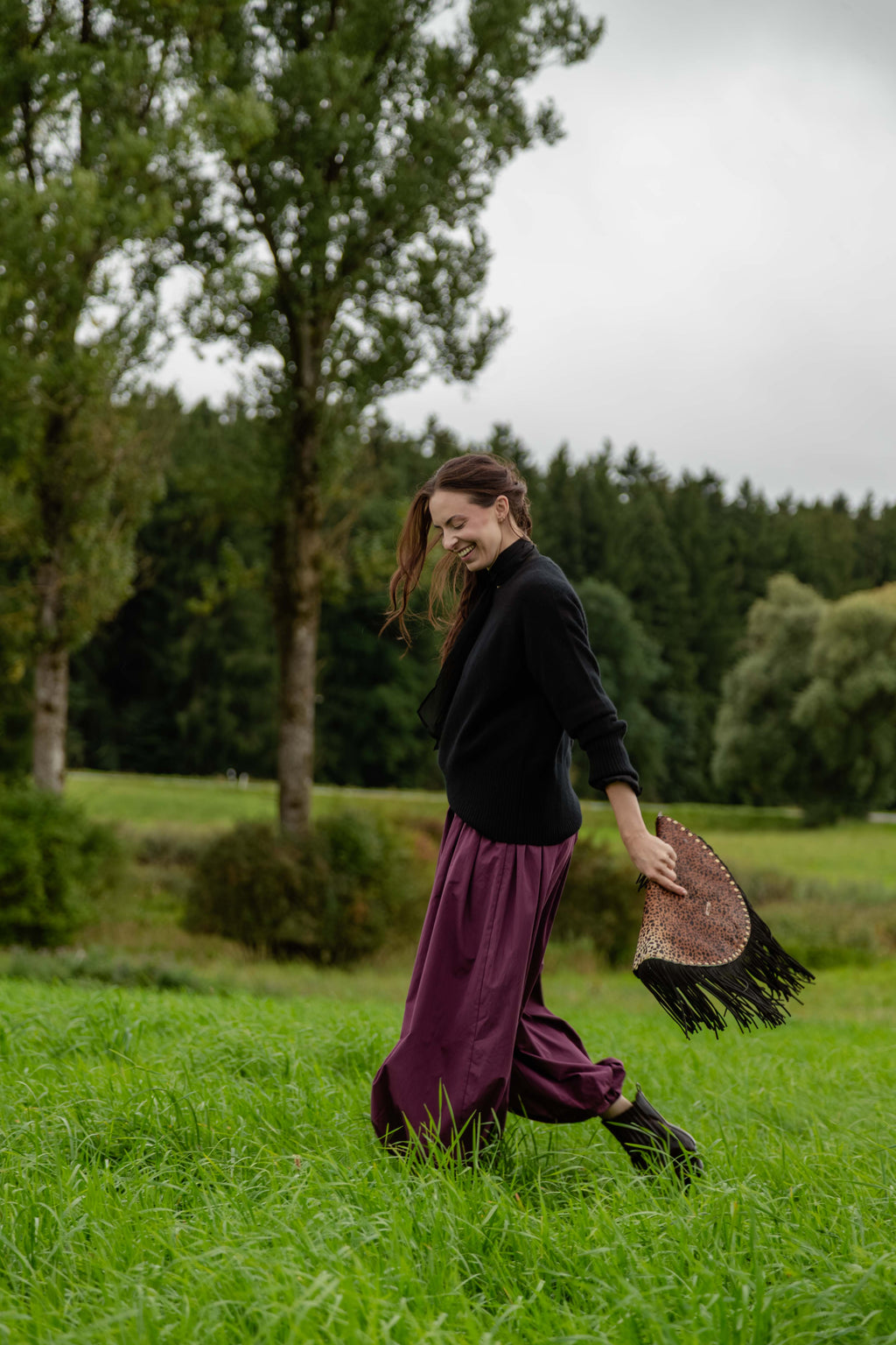 Amelie – Cashmere Rundhals-Pullover - Schwarz