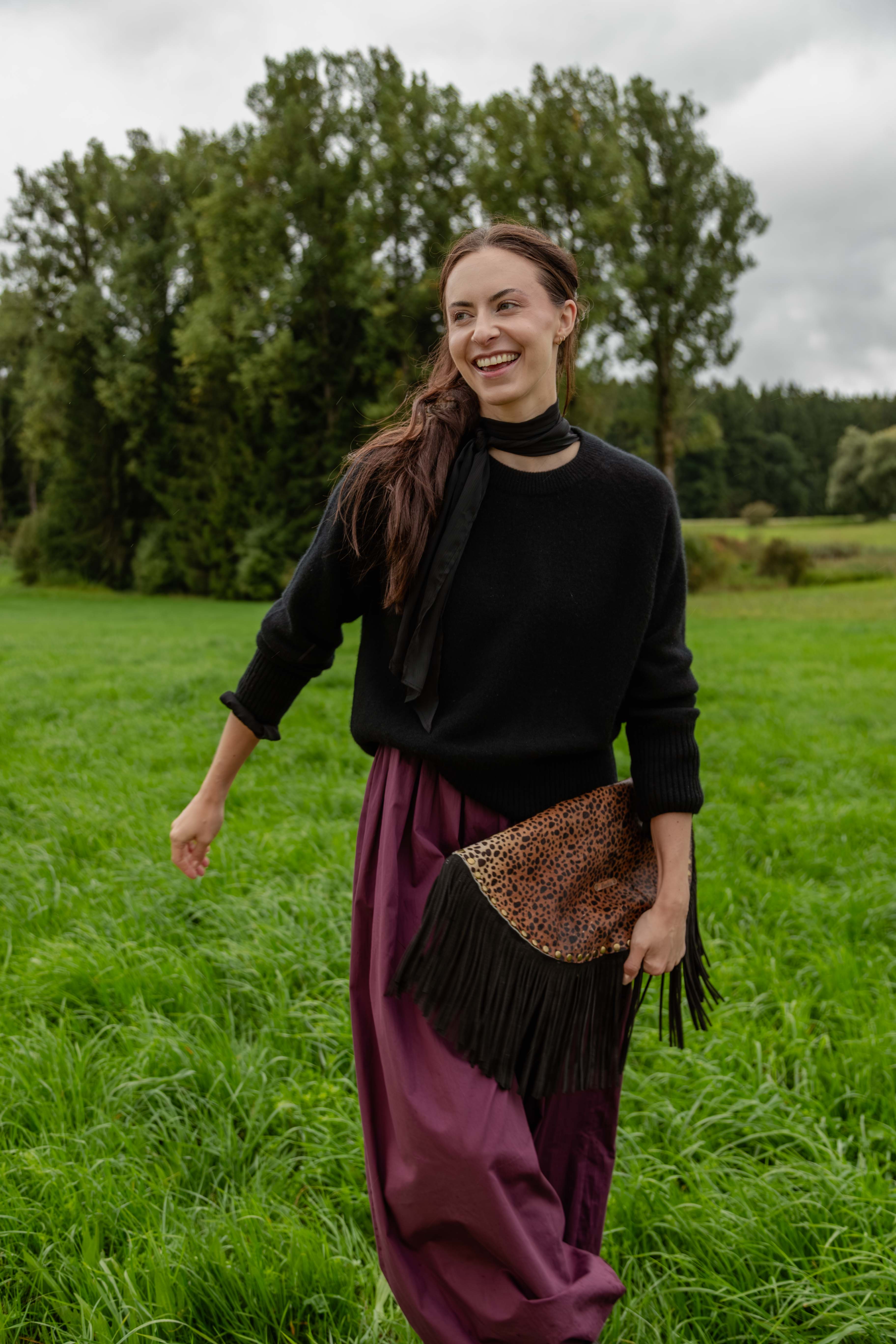 Amelie – Cashmere Rundhals-Pullover - Schwarz