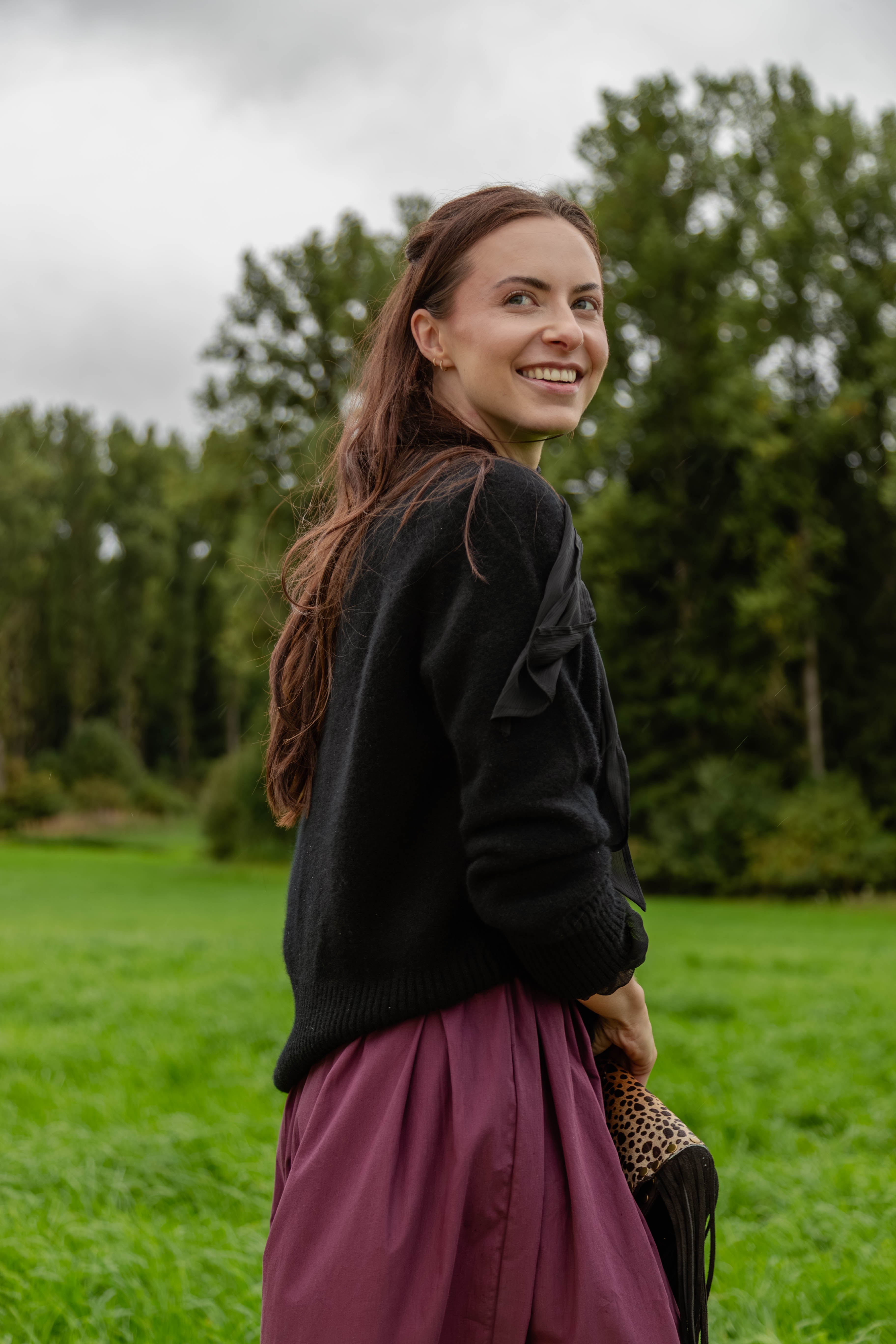 Amelie – Cashmere Rundhals-Pullover - Schwarz